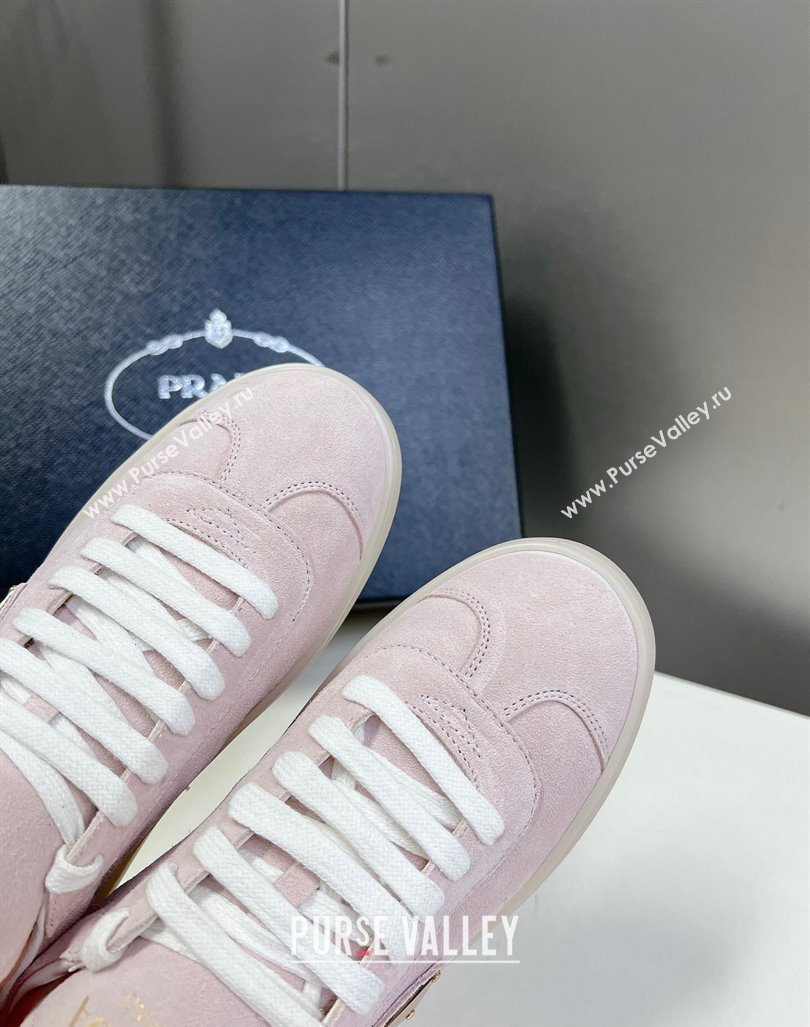 Prada Downtown Suede Sneakers Pink 2024 0430 (MD-240430077)