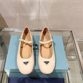 Prada Patent Leather ballerinas Flat Pale Nude 2024 0430 (MD-240430088)
