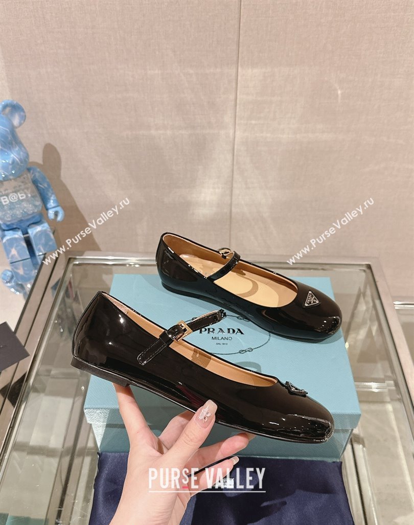 Prada Patent Leather ballerinas Flat Black 2024 0430 (MD-240430089)