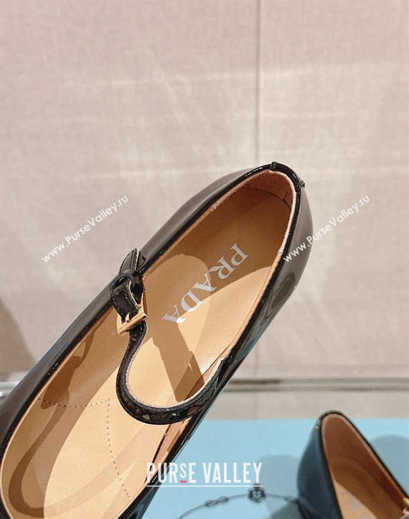 Prada Patent Leather ballerinas Flat Black 2024 0430 (MD-240430089)