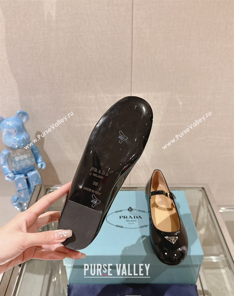 Prada Patent Leather ballerinas Flat Black 2024 0430 (MD-240430089)