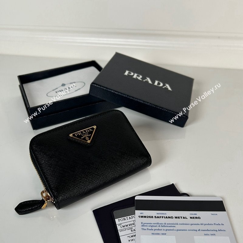 Prada Saffiano leather Wallet Black1 2024 1MM268 (YZ-240524081)