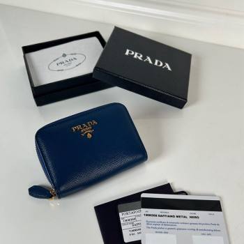 Prada Saffiano leather Wallet Blue 2024 1MM268 (YZ-240524082)
