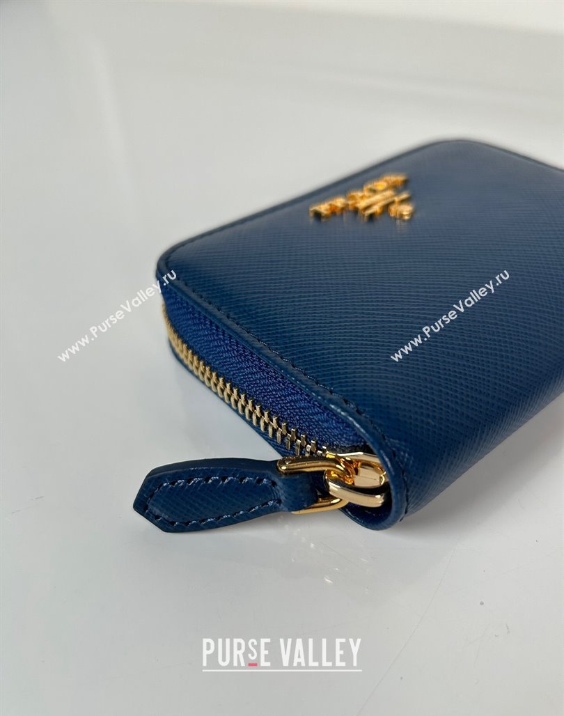 Prada Saffiano leather Wallet Blue 2024 1MM268 (YZ-240524082)