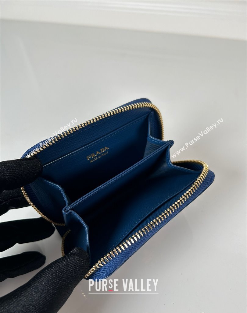 Prada Saffiano leather Wallet Blue 2024 1MM268 (YZ-240524082)