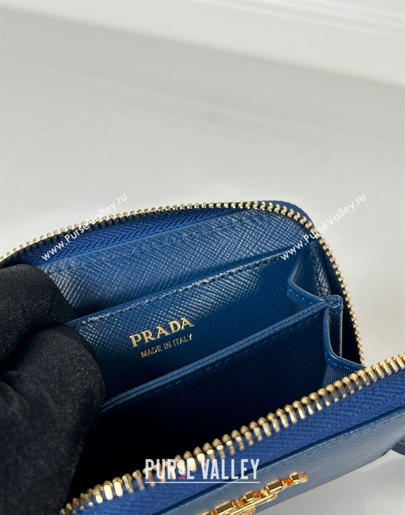 Prada Saffiano leather Wallet Blue 2024 1MM268 (YZ-240524082)