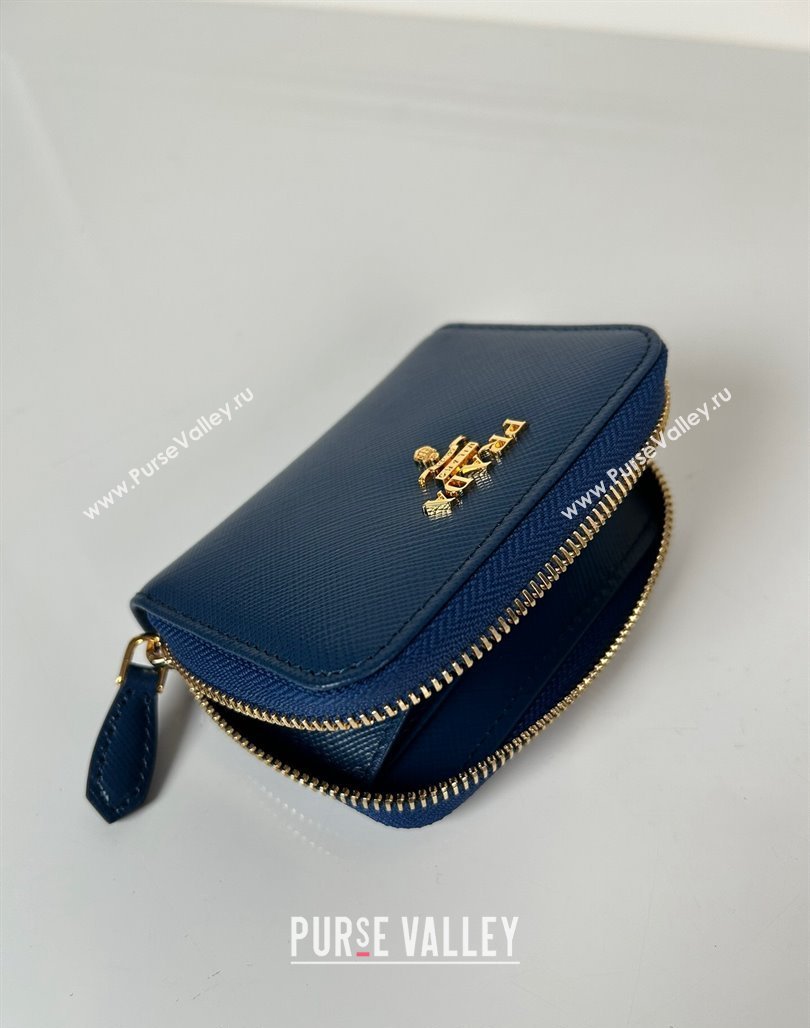 Prada Saffiano leather Wallet Blue 2024 1MM268 (YZ-240524082)