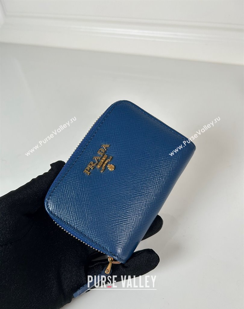 Prada Saffiano leather Wallet Blue 2024 1MM268 (YZ-240524082)