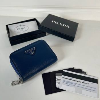 Prada Saffiano leather Wallet Blue 2024 2MM003 (YZ-240524084)