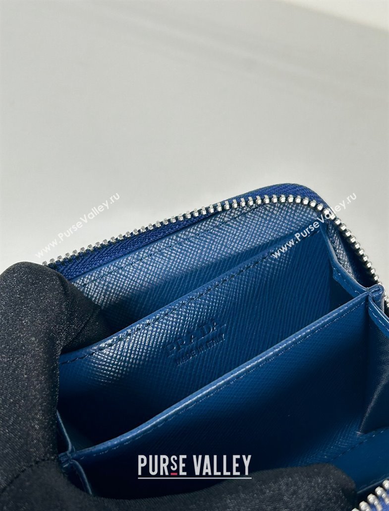 Prada Saffiano leather Wallet Blue 2024 2MM003 (YZ-240524084)