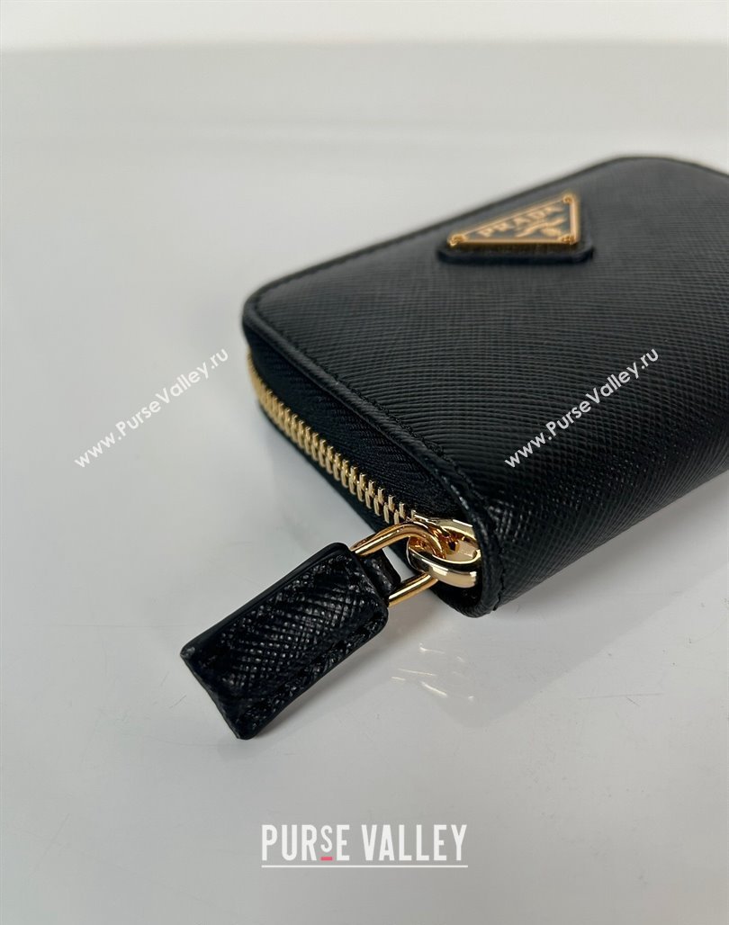 Prada Saffiano leather Wallet Black/Gold 2024 2MM003 (YZ-240524085)