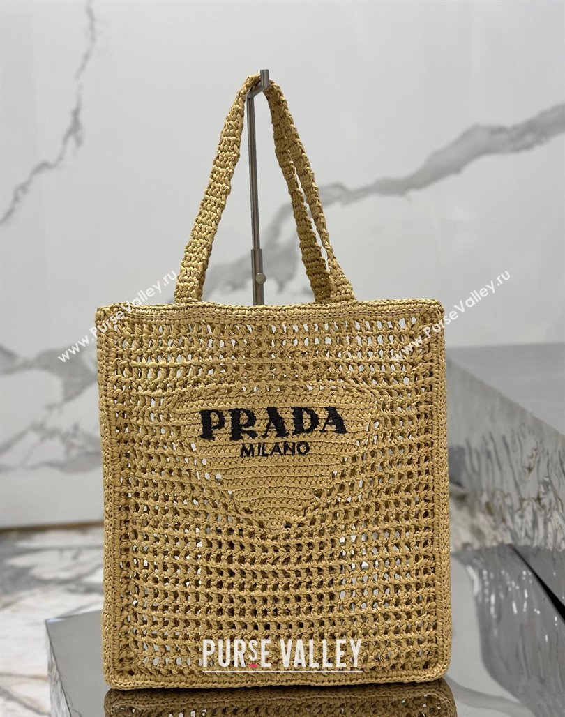 Prada Crochet Tote bag 1BG393 Beige 2024 0524 (YZ-240524090)