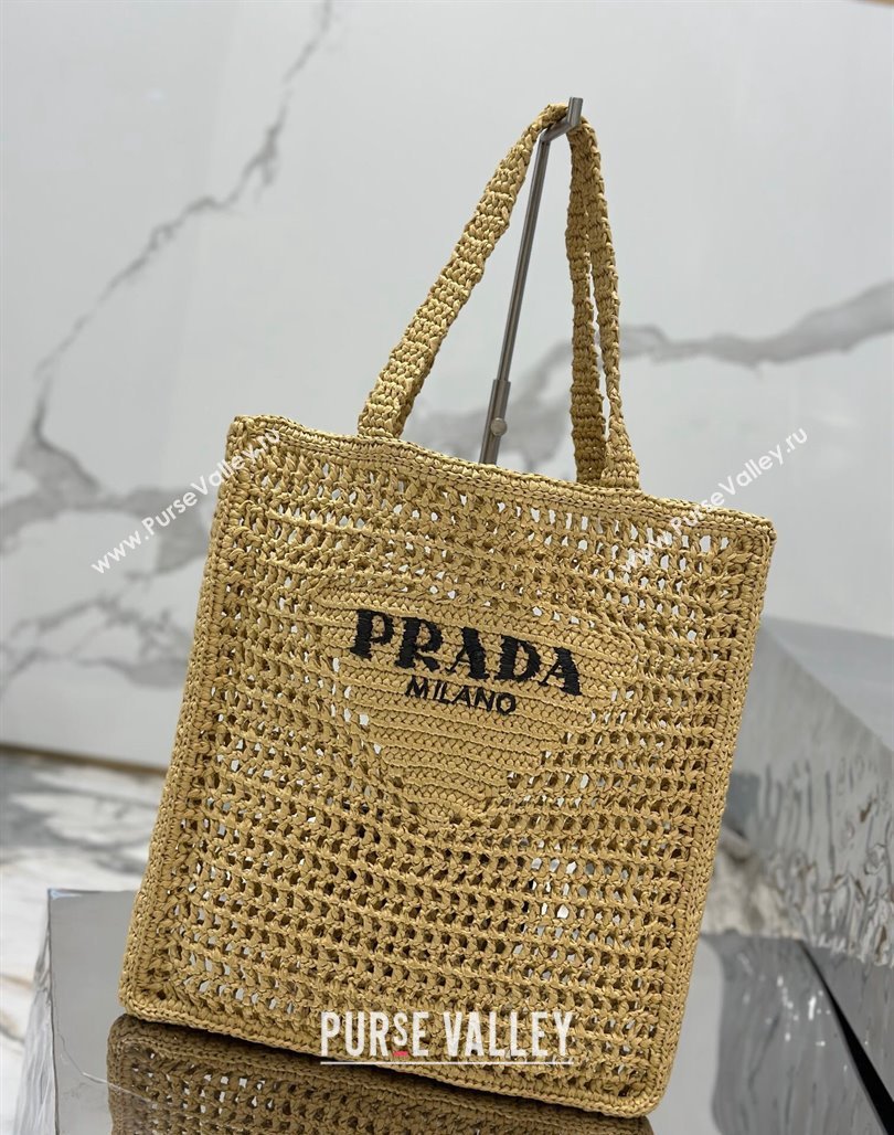 Prada Crochet Tote bag 1BG393 Beige 2024 0524 (YZ-240524090)