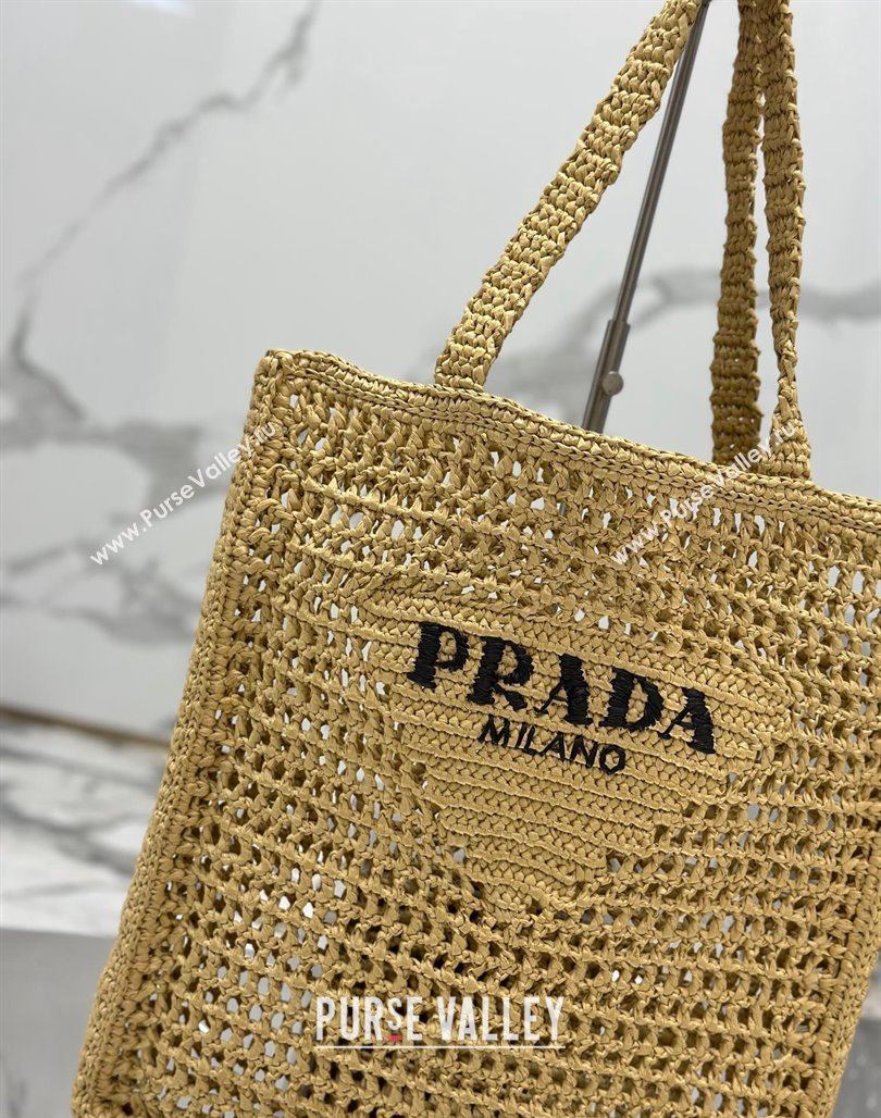 Prada Crochet Tote bag 1BG393 Beige 2024 0524 (YZ-240524090)