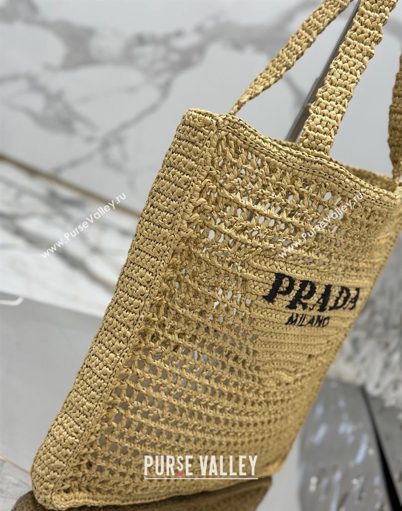 Prada Crochet Tote bag 1BG393 Beige 2024 0524 (YZ-240524090)