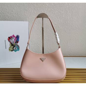 Prada Cleo Brushed Leather Hobo Bag 1BC499 Light Pink 2024 (YZ-240524096)