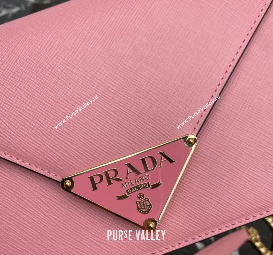 Prada Saffiano Leather Shoulder Bag 1BD318 Pink 2024 (YZ-2405241111)