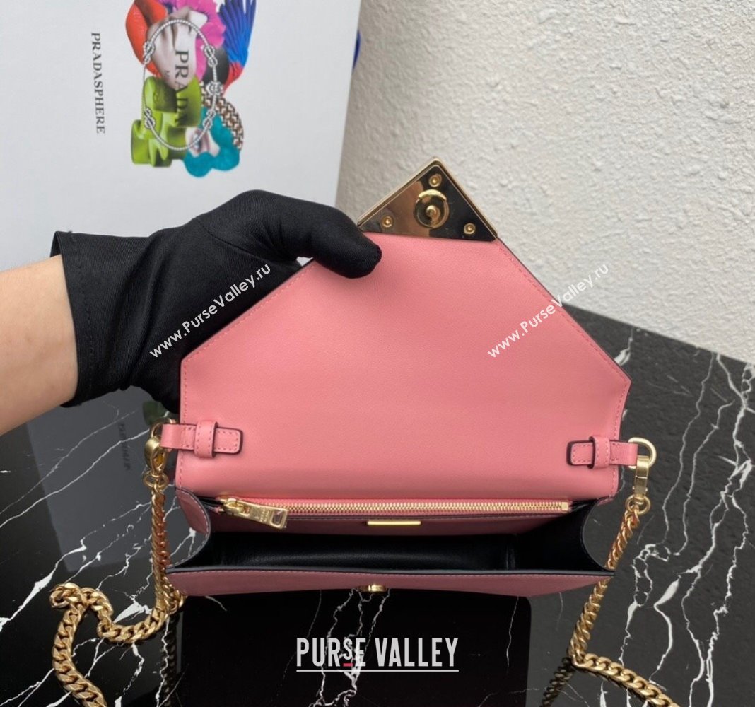 Prada Saffiano Leather Shoulder Bag 1BD318 Pink 2024 (YZ-2405241111)