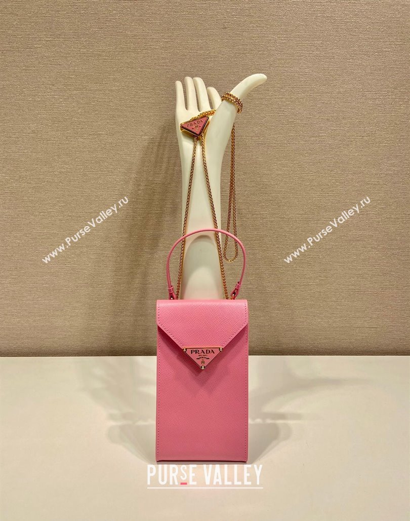 Prada Saffiano leather mini-bag 1BP050 Pink 2023 (YZ-2405241113)