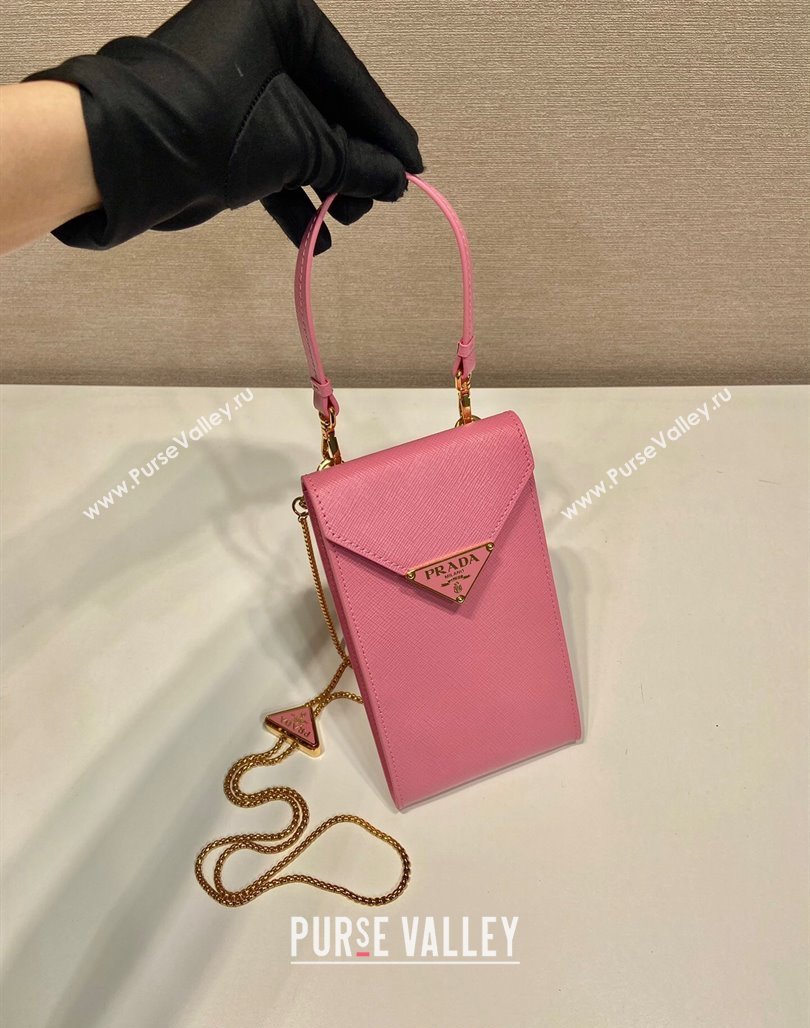 Prada Saffiano leather mini-bag 1BP050 Pink 2023 (YZ-2405241113)