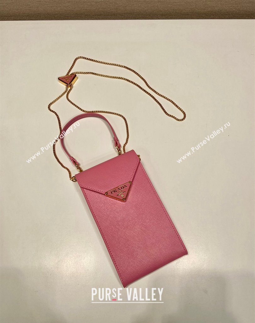 Prada Saffiano leather mini-bag 1BP050 Pink 2023 (YZ-2405241113)