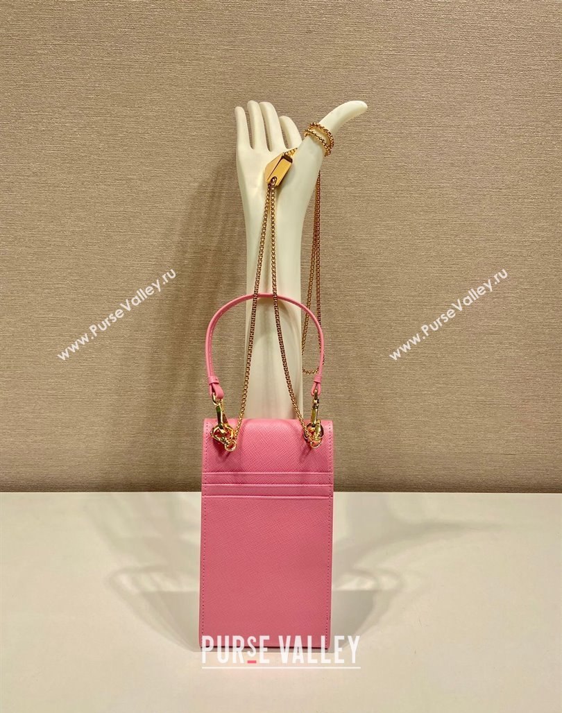 Prada Saffiano leather mini-bag 1BP050 Pink 2023 (YZ-2405241113)