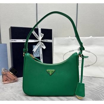 Prada Re-Edition Saffiano leather mini bag Green 2024 1BC204 (YZ-2405241114)
