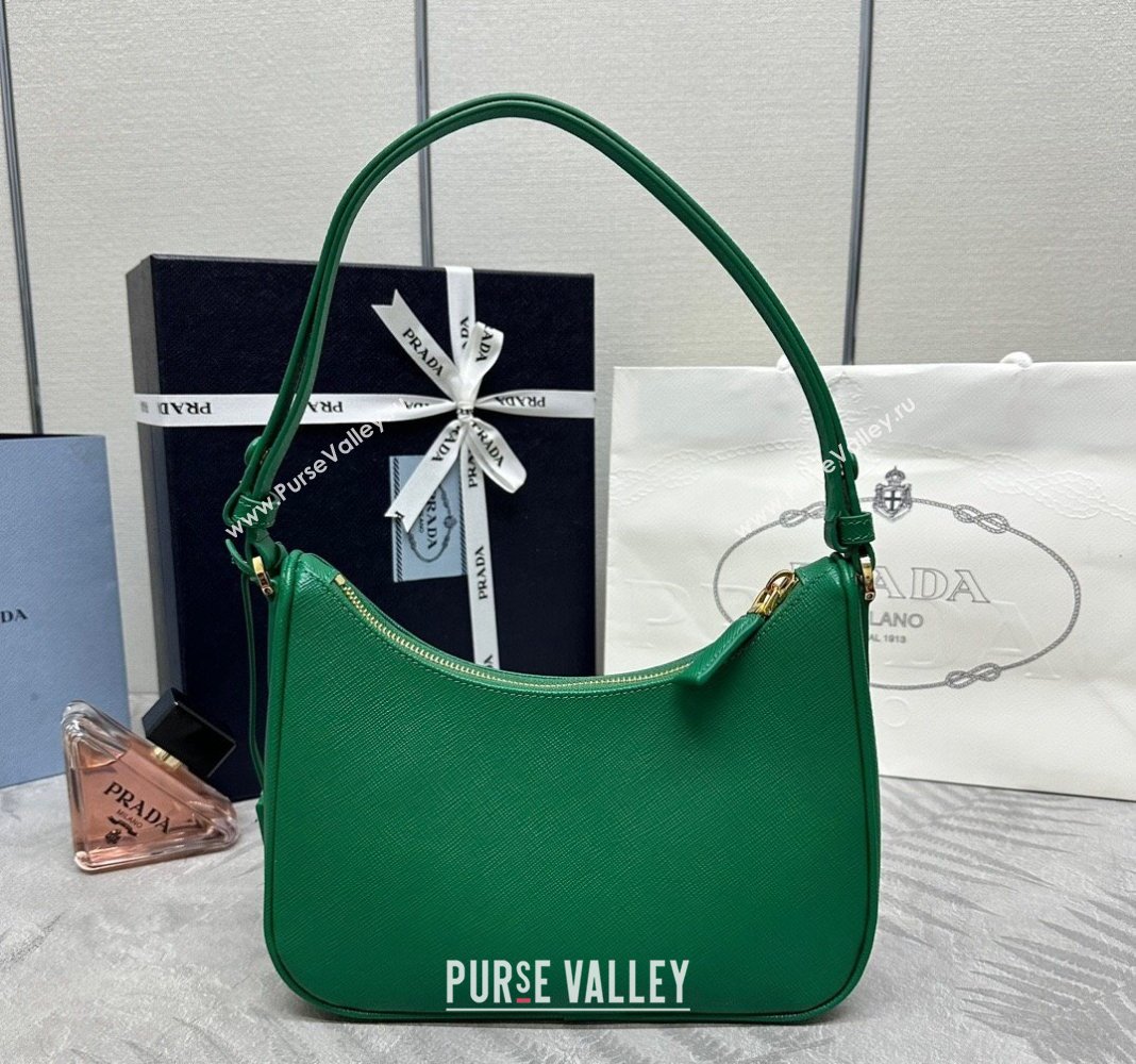 Prada Re-Edition Saffiano leather mini bag Green 2024 1BC204 (YZ-2405241114)