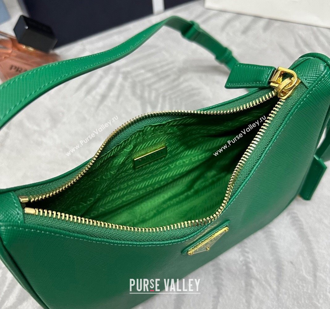 Prada Re-Edition Saffiano leather mini bag Green 2024 1BC204 (YZ-2405241114)