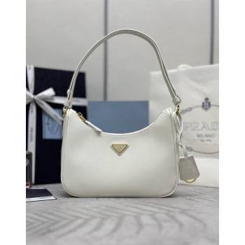 Prada Re-Edition Saffiano leather mini bag White 2024 1BC204 (YZ-2405241116)