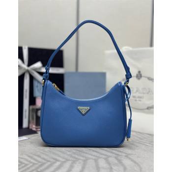 Prada Re-Edition Saffiano leather mini bag Blue2 2024 1BC204 (YZ-2405241118)