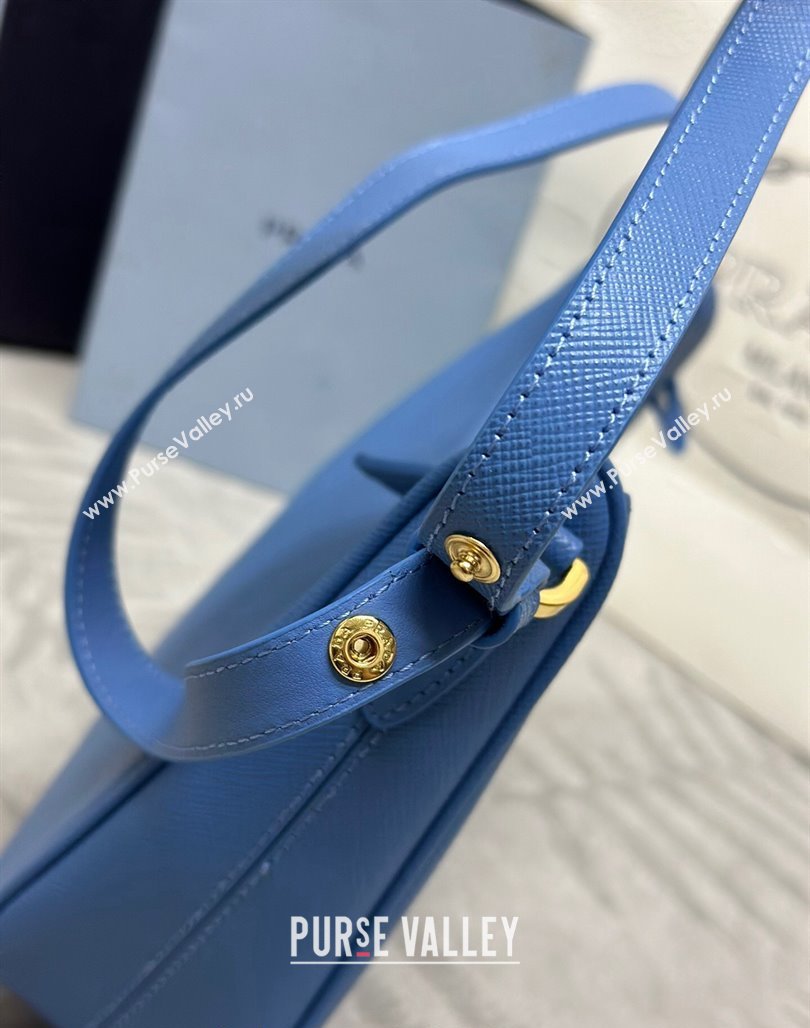 Prada Re-Edition Saffiano leather mini bag Blue2 2024 1BC204 (YZ-2405241118)