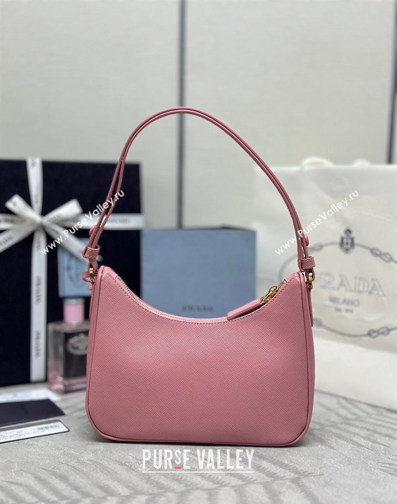 Prada Re-Edition Saffiano leather mini bag Light Pink 2024 1BC204 (YZ-2405241119)