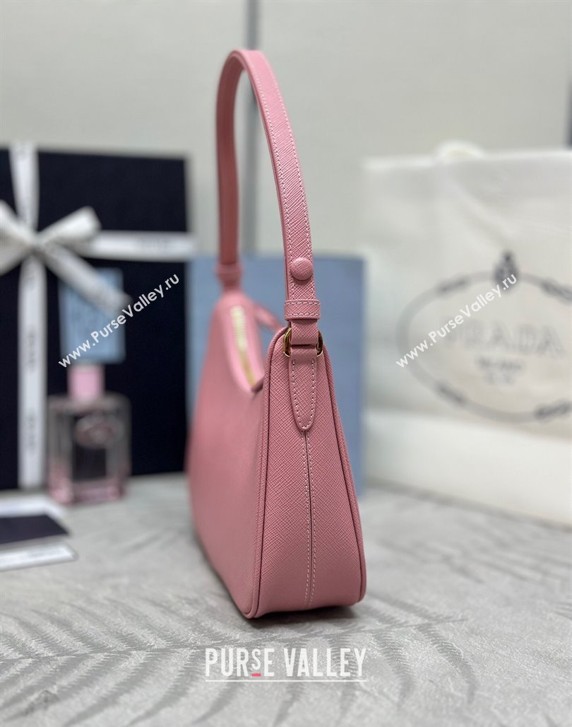 Prada Re-Edition Saffiano leather mini bag Light Pink 2024 1BC204 (YZ-2405241119)