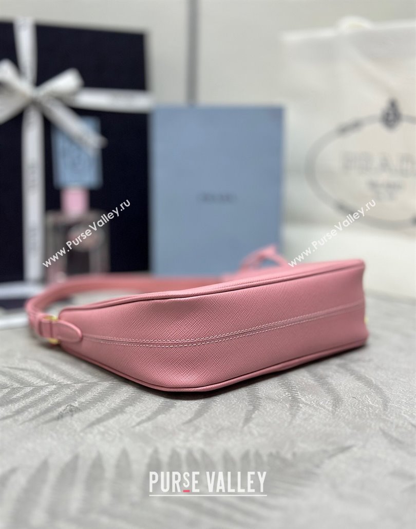 Prada Re-Edition Saffiano leather mini bag Light Pink 2024 1BC204 (YZ-2405241119)