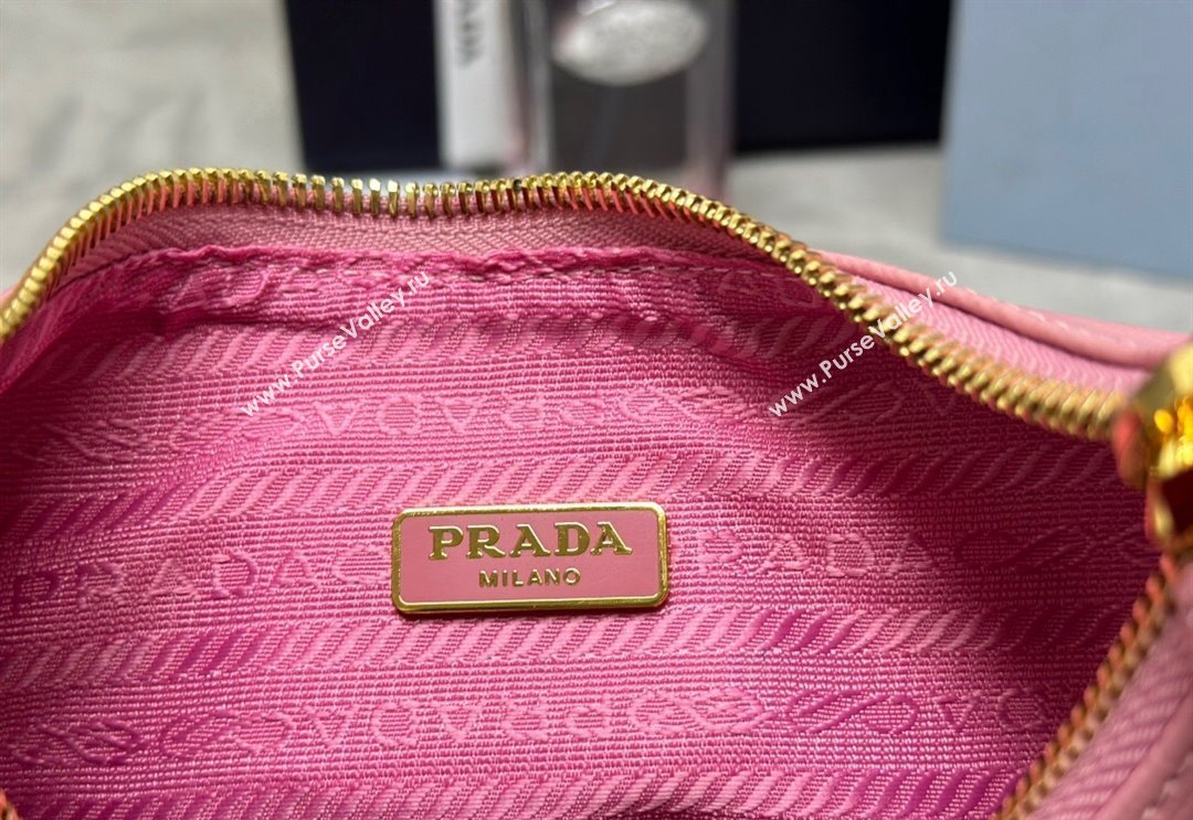 Prada Re-Edition Saffiano leather mini bag Light Pink 2024 1BC204 (YZ-2405241119)