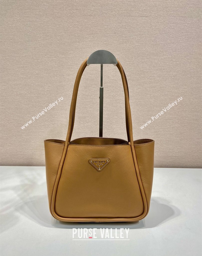 Prada Grained Leather Tote bag 1BG539 Brown 2024 (YZ-2405241123)