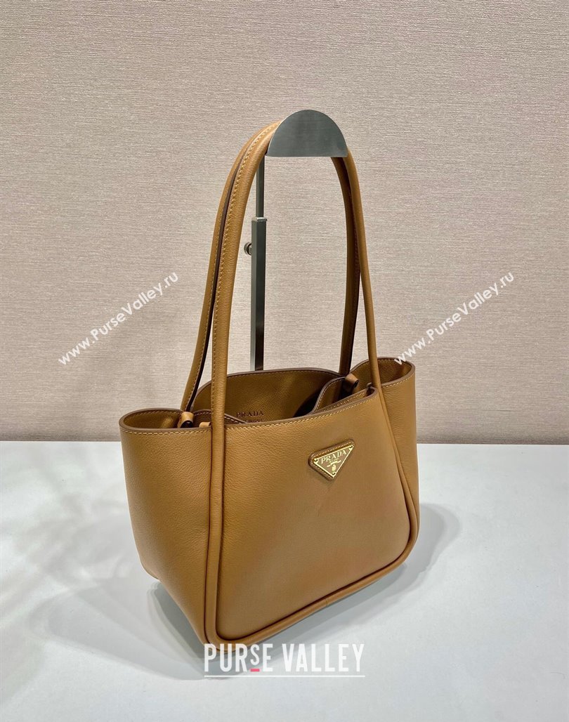 Prada Grained Leather Tote bag 1BG539 Brown 2024 (YZ-2405241123)