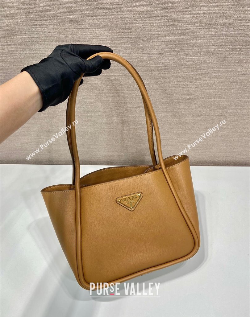 Prada Grained Leather Tote bag 1BG539 Brown 2024 (YZ-2405241123)