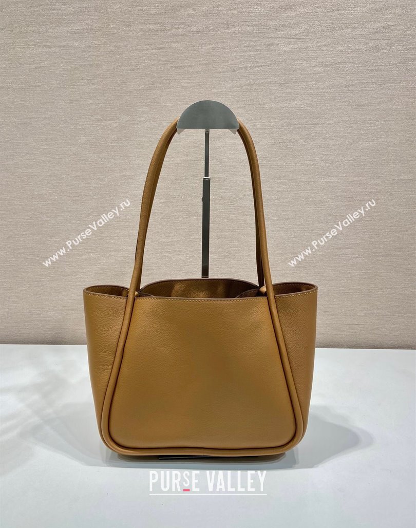 Prada Grained Leather Tote bag 1BG539 Brown 2024 (YZ-2405241123)