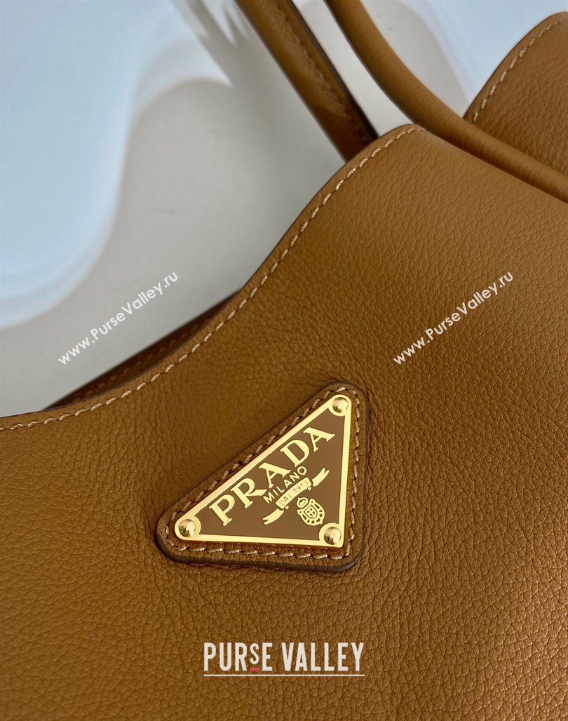 Prada Grained Leather Tote bag 1BG539 Brown 2024 (YZ-2405241123)