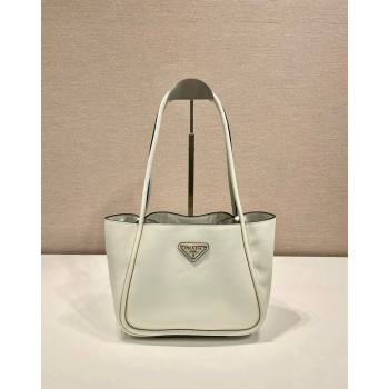Prada Grained Leather Tote bag 1BG539 White 2024 (YZ-2405241124)