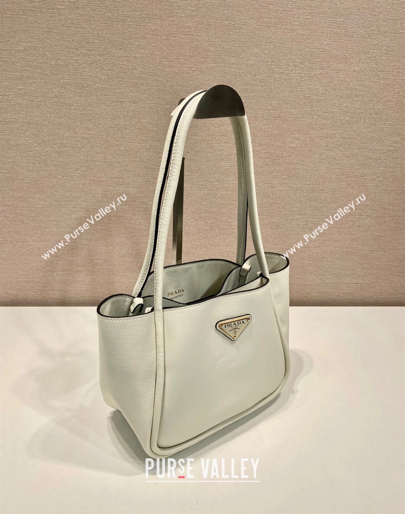 Prada Grained Leather Tote bag 1BG539 White 2024 (YZ-2405241124)