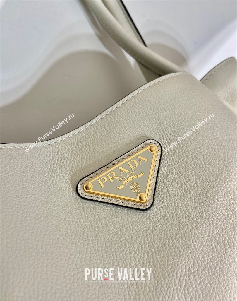 Prada Grained Leather Tote bag 1BG539 White 2024 (YZ-2405241124)