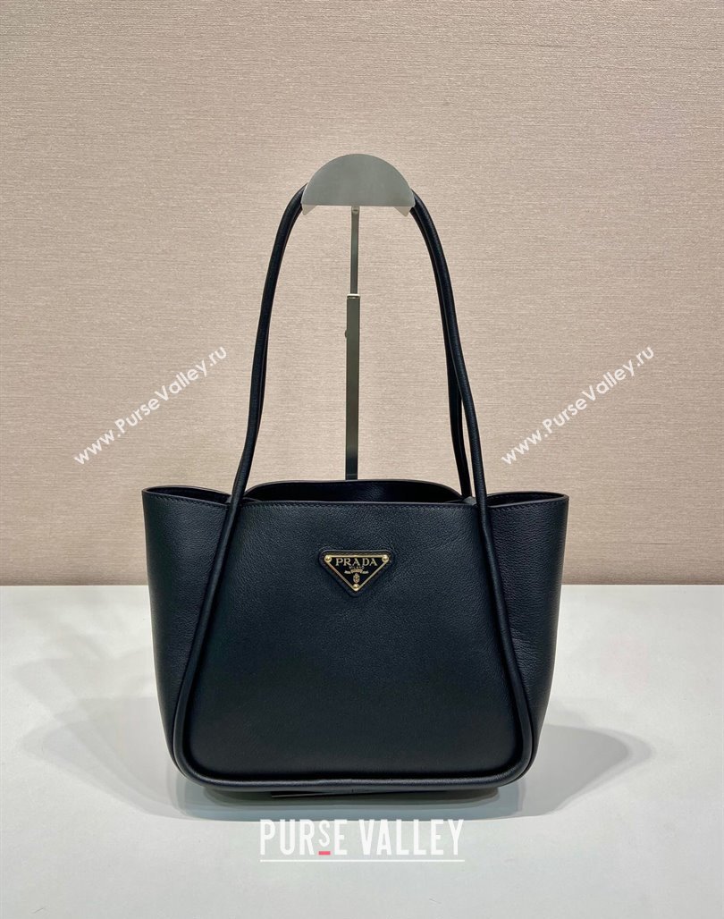 Prada Grained Leather Tote bag 1BG539 Black 2024 (YZ-2405241125)