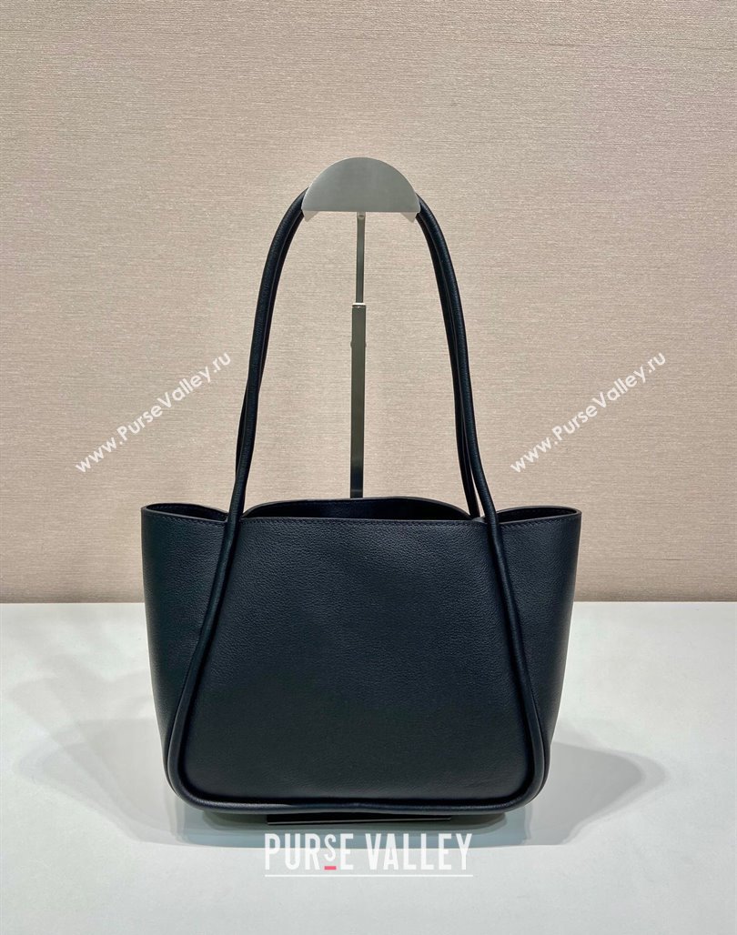 Prada Grained Leather Tote bag 1BG539 Black 2024 (YZ-2405241125)