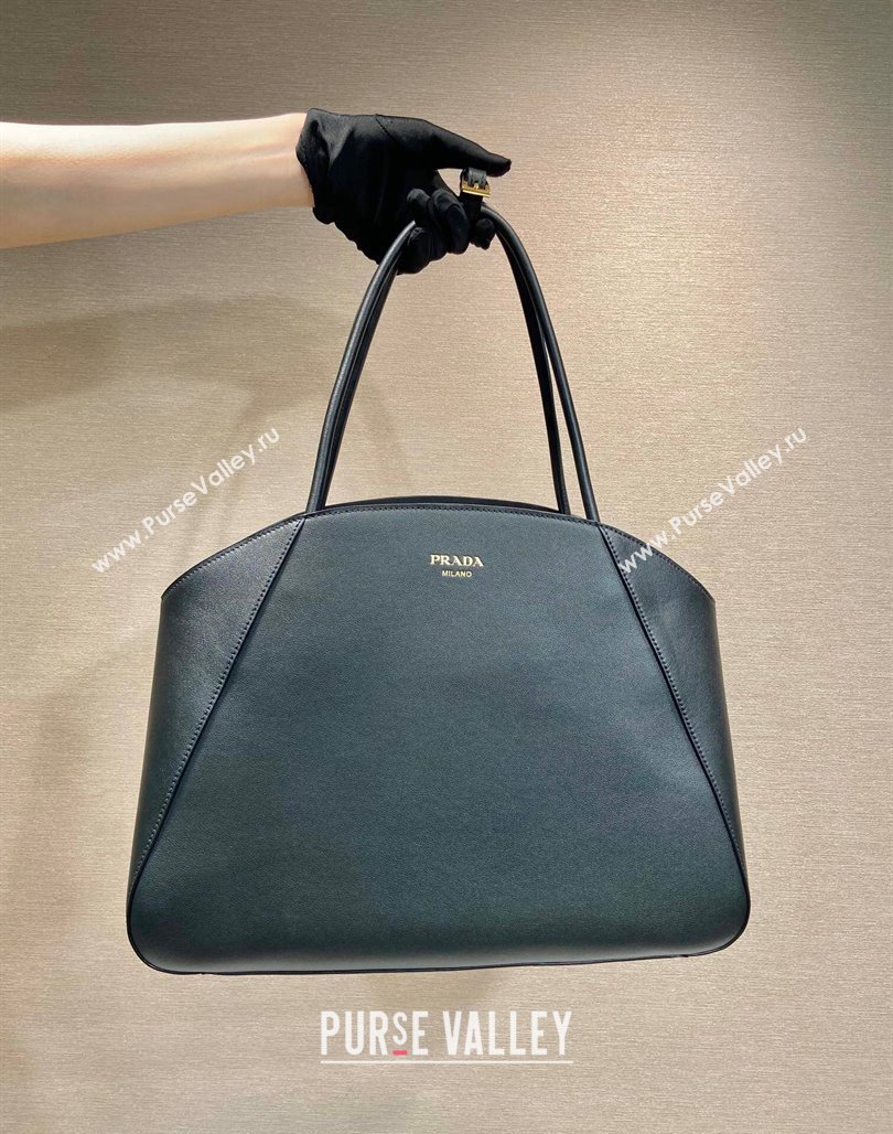 Prada Large Leather Tote bag Black 2024 1BG510 (YZ-240524002)