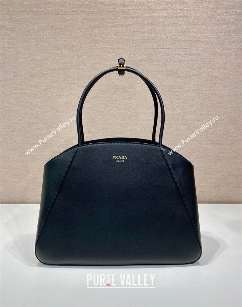 Prada Large Leather Tote bag Black 2024 1BG510 (YZ-240524002)