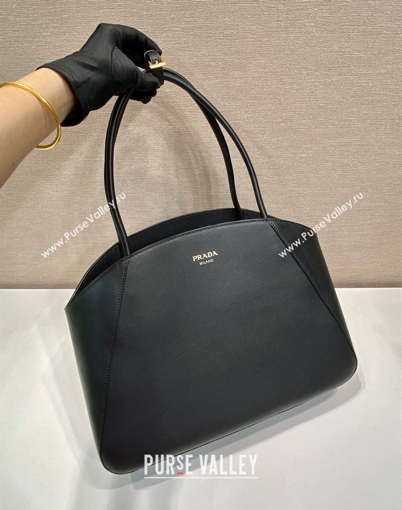 Prada Large Leather Tote bag Black 2024 1BG510 (YZ-240524002)