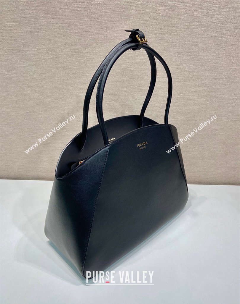 Prada Large Leather Tote bag Black 2024 1BG510 (YZ-240524002)